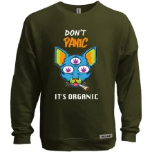 Свитшот без начеса "Don`t panic it`s organic"